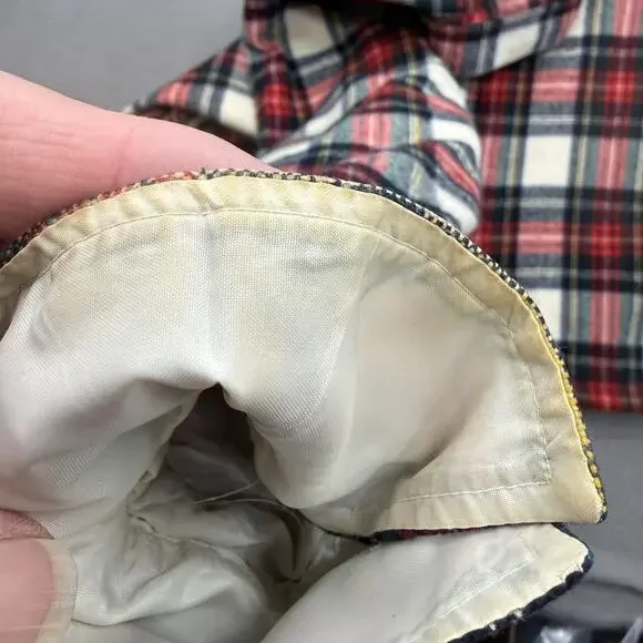 Vintage Wrangler Shirt Jacket Mens XL Red Plaid Quilted Flannel Button Lined - Picture 10 of 11